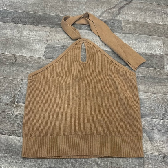 Banana Republic Brown Knit Halter Top NWT Size Large - Picture 1 of 4